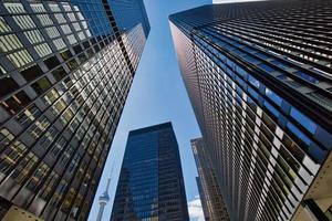 skyline panoramico del distretto finanziario di toronto e skyline dell'architettura moderna foto