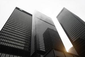 skyline panoramico del distretto finanziario di toronto e skyline dell'architettura moderna foto