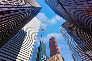 skyline panoramico del distretto finanziario di toronto e skyline dell'architettura moderna foto