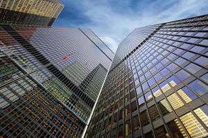 skyline panoramico del distretto finanziario di toronto e skyline dell'architettura moderna foto