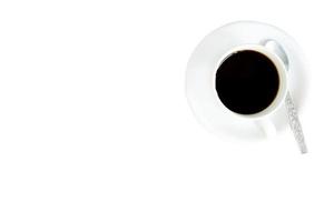 tazza di caffè isolato su sfondo bianco foto