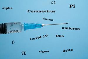 concetto di varianti covid-19 ed efficacia dei vaccini foto