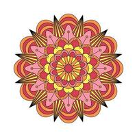 fiori mandala con decori etnici colorati e geometrici. foto