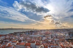 lisbona vista panoramica dal castello di san giorgio sao jorge belvedere foto