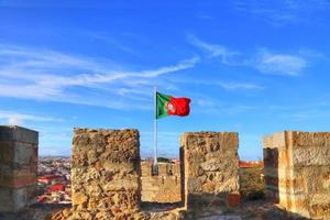 lisbona vista panoramica dal castello di san giorgio sao jorge belvedere foto