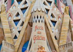 cattedrale della sagrada familia in spagna barcellona foto