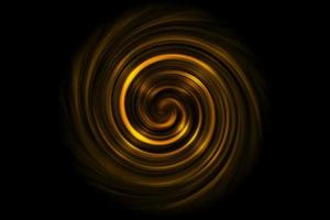 fumo a spirale giallo astratto su sfondo nero foto