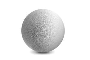 luce che brilla sulla sfera di metallo argento isolata su sfondo bianco foto