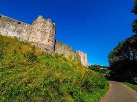 hdr rovine del castello di chepstow a chepstow foto