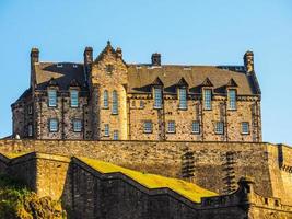 hdr castello di edimburgo in scozia foto