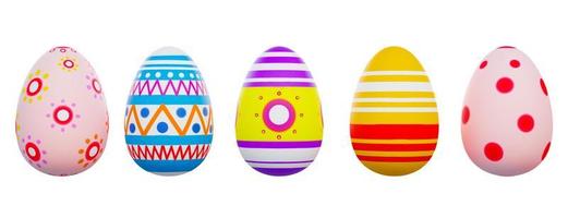 rendering 3d di uova di Pasqua colorate foto