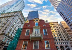 Massachusetts vecchia casa di stato nel centro storico di Boston, situata vicino al punto di riferimento Beacon Hill e al Freedom Trail foto