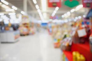 supermercato sfocato per lo sfondo foto