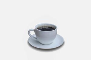 tazza di caffè su sfondo bianco foto