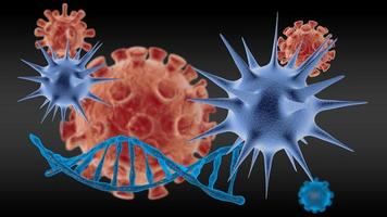 Rendering 3d, coronavirus 2019, il concetto di epidemia di corona, virus pericolosi e influenza pericolosa. foto