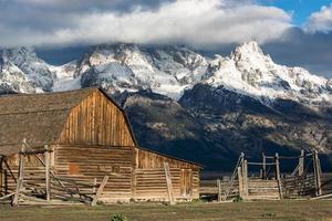 jackson, wyoming, usa, 2013. vista della fila mormone foto