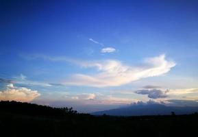 cielo blu con nuvole, sfondo azzurro del cielo. foto