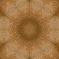 sfondo quadrato astratto marrone. modello caleidoscopio di pavimento in legno. sfondo libero. foto