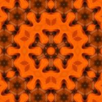 sfondo quadrato astratto arancione. modello caleidoscopio del deserto. sfondo libero. foto