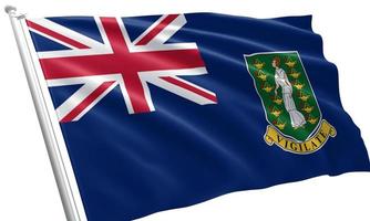primo piano sventolando la bandiera delle isole vergini britanniche foto