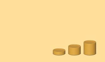 icona della moneta d'oro del fumetto isolata. moneta d'oro 3d visiva per la composizione. icona della moneta di rendering 3d isolata foto