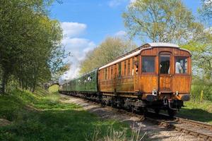 Horsted Keynes, West Sussex, Regno Unito, 2017. scozzese volante sulla linea bluebell foto