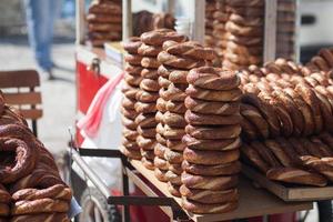 bagel turchi in panetteria foto