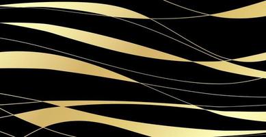 sfondo astratto con onde d'oro. sfondo tagliato in carta di lusso, motivo dorato, sfumature di mezzitoni, modello di copertina, forme geometriche, banner moderno e minimale. illustrazione vettoriale 3d. foto