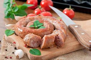 gustosa salsiccia fatta in casa foto