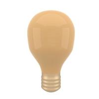 Icona della lampadina gialla minima in stile cartone animato 3d. idea, soluzione, affari, concetto di strategia. soluzione e idea imprenditoriale. pensiero, simbolo dell'invenzione. foto