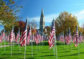 bandiere americane in mostra goshen new york foto