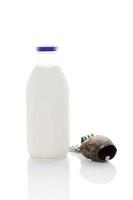 bottiglia di latte. foto