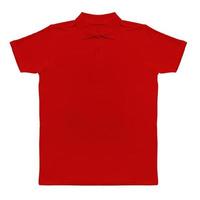 maglietta rossa isolata su sfondo bianco foto