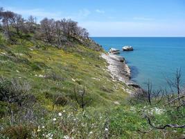 vista della costa del mare foto