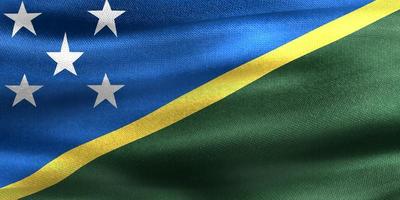 3d-illustrazione di una bandiera delle Isole Salomone - bandiera di tessuto sventolante realistica foto