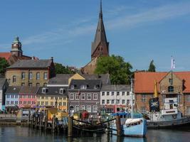 la città di Flensburg sul Mar Baltico foto