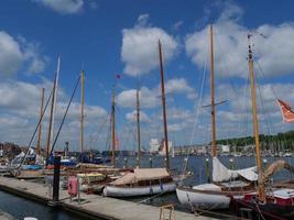 la città di Flensburg sul Mar Baltico foto