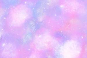 sfondo di unicorno con fantasia di cielo arcobaleno. galassia spaziale colorata. foto