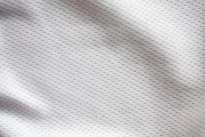 jersey di tessuto per abbigliamento sportivo bianco foto
