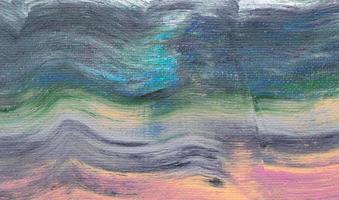 tavolozza dell'artista con colori ad olio misti, macro, texture ictus colorato su tela, sfondo di arte astratta
