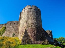 hdr rovine del castello di chepstow a chepstow foto