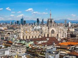 hdr vista aerea di milano, italia foto