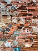 vecchio muro di mattoni sfondo. struttura del muro di mattoni foto