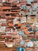 vecchio muro di mattoni sfondo. struttura del muro di mattoni foto