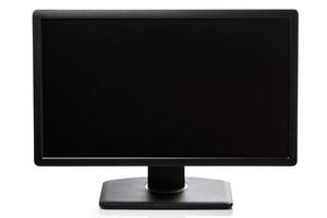 monitor widescreen su sfondo bianco foto