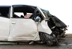 l'auto bianca laterale è morta. foto