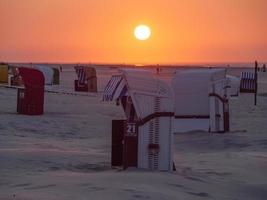 tramonto sull'isola di juist foto