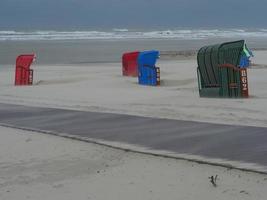 sulla spiaggia dell'isola di juist foto