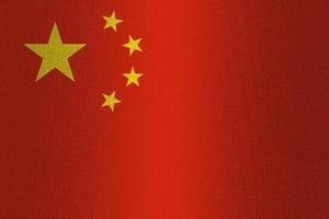 bandiera della Cina su pietra foto