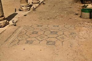 una vista dell'antica città romana di Beit Shean in Israele foto